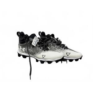 Kids Under Armour Gradient Black and White Football Cleats